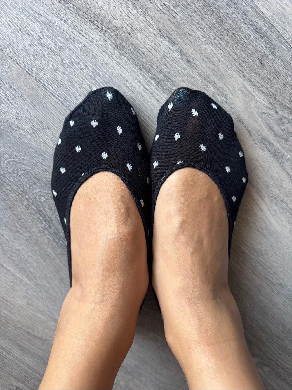 Cute Heart No Show Socks
